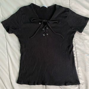 Zara Ribbed Short Sleeve